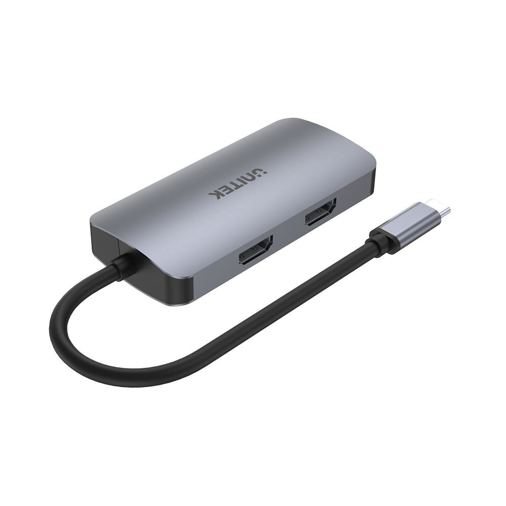 Unitek Hub Usb-C 1xusb 3.1 Gen1 Vga 2xhdmi Pd Mst