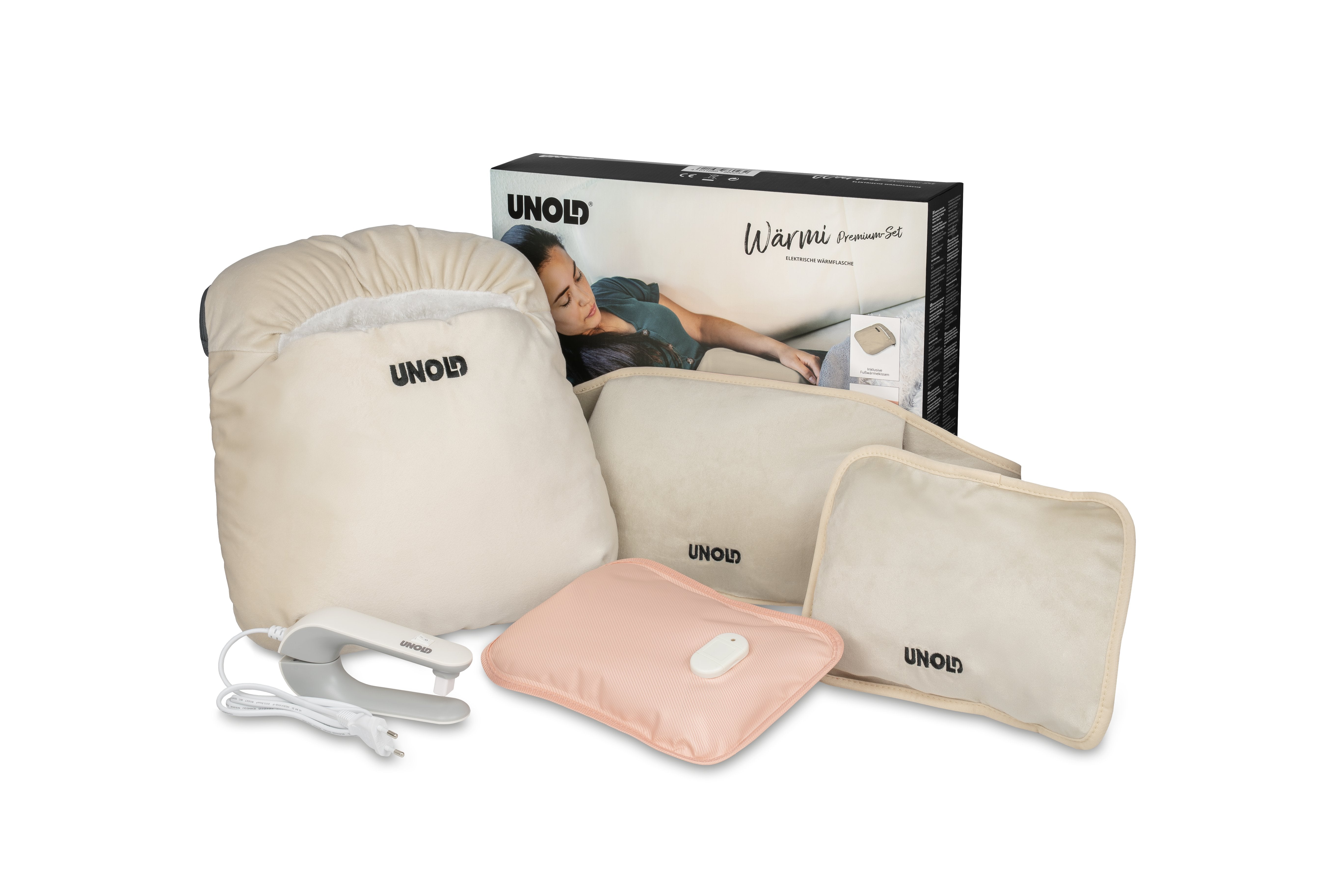 Unold 86020 Wärmi Premium Set Elektrische Wärmflasche Beige