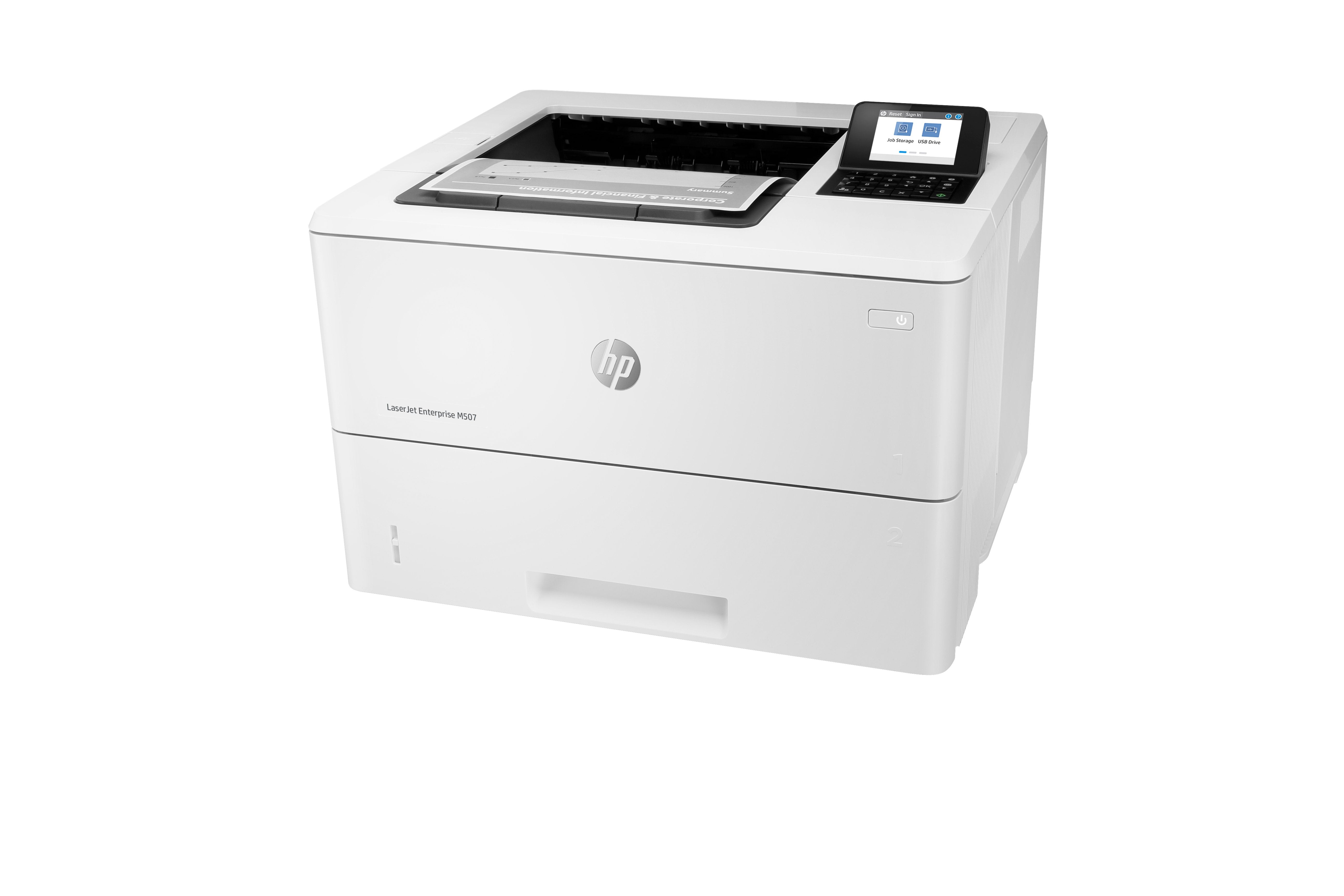 Impresora Láser Monocromo Hp Laserjet Enterprise M507dn Dúplex Blanca