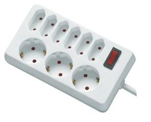 EAN 4006341663542 - REV socket line, 9-fold, 1,4m base múltiple imagen 1