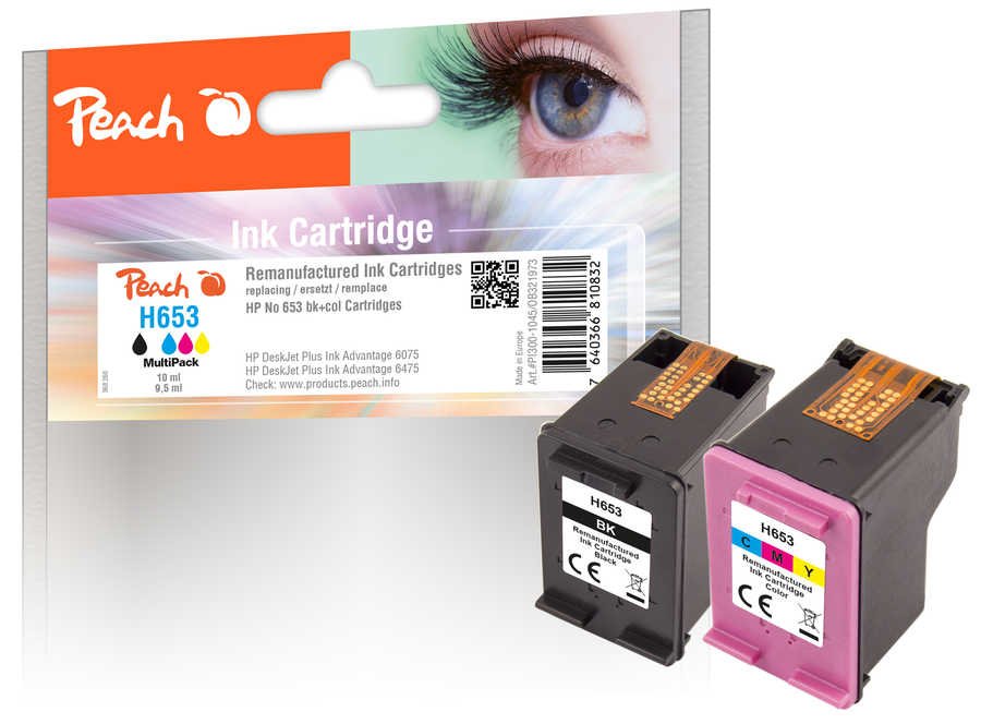 EAN 7640366810832 - Peach PI300-1045 cartucho de tinta 2 pieza(s) Compatible Negro, Cian, Magenta, Amarillo imagen 1