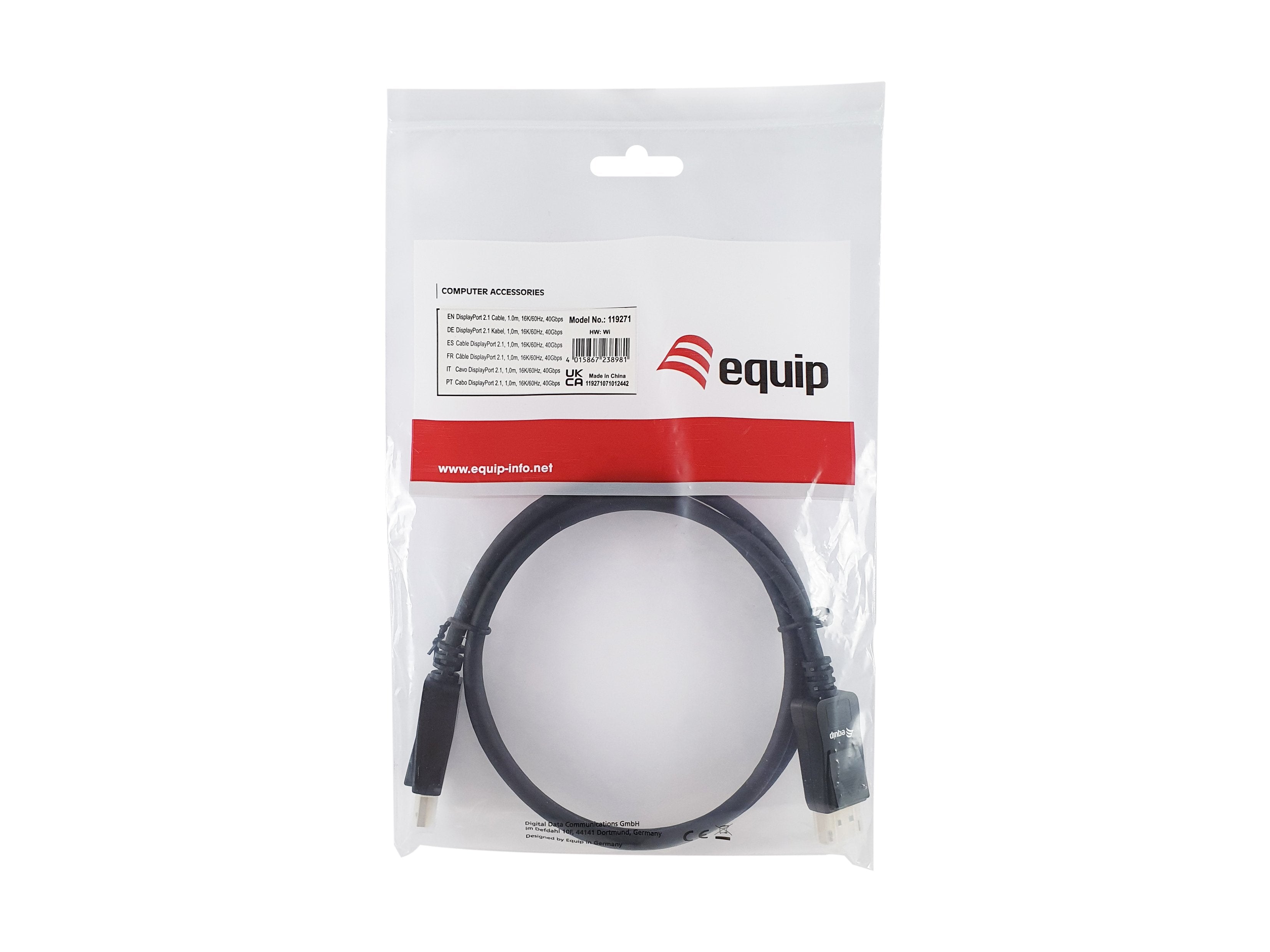 EAN 4015867238981 - Equip 119271 cable DisplayPort 1 m Negro imagen 5