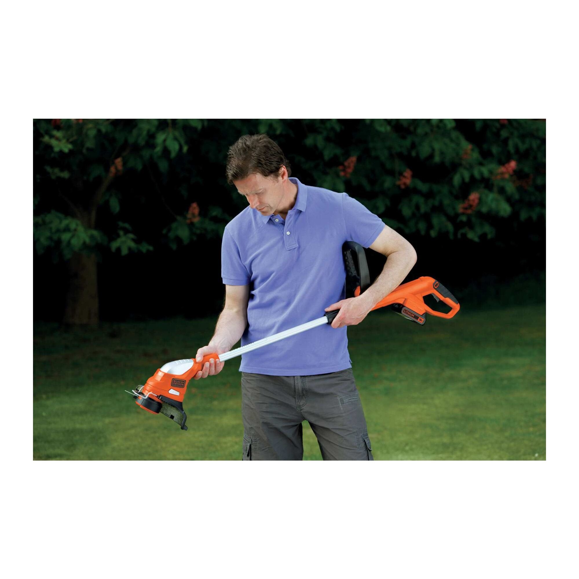 EAN 5035048554104 - Black & Decker GLC1823L20-QW desbrozadora/bordeadora Batería Negro, Naranja, Plata imagen 5