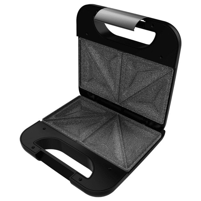 Sandwichera Cecotec Rock'Ntoast Classic +. 800 W, 2 Sándwiches Con Acabados En Acero Inoxidable, Placas Triangulares Con Revestimiento Antiadherente, Libre De Pfoa, Asa Tacto Frío