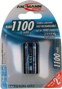 Batería Ansmann Nimh, (Aaa), 1100 Mah, 2 Uds. Blíster (5035222)