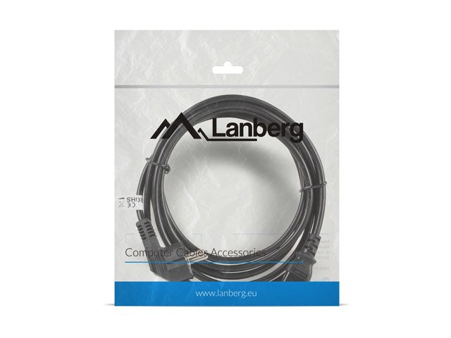 Cable De Alimentación Lanberg Ca-C13c-11cc-0030-Bk Conectores Schuko / Iec320 C13 3 Metros