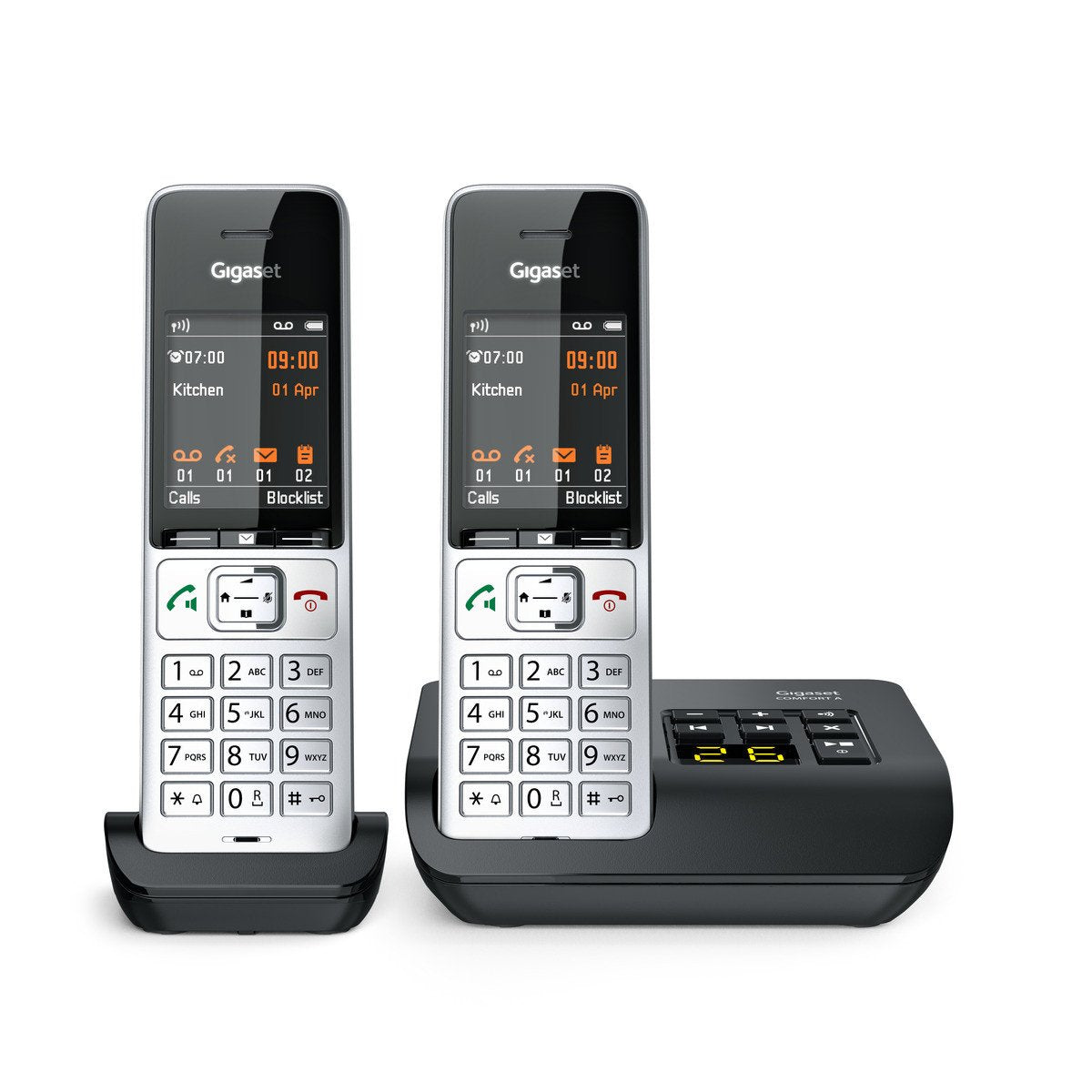 EAN 4250366866642 - Gigaset COMFORT 500A duo Teléfono DECT/analógico Identificador de llamadas Negro, Plata imagen 10