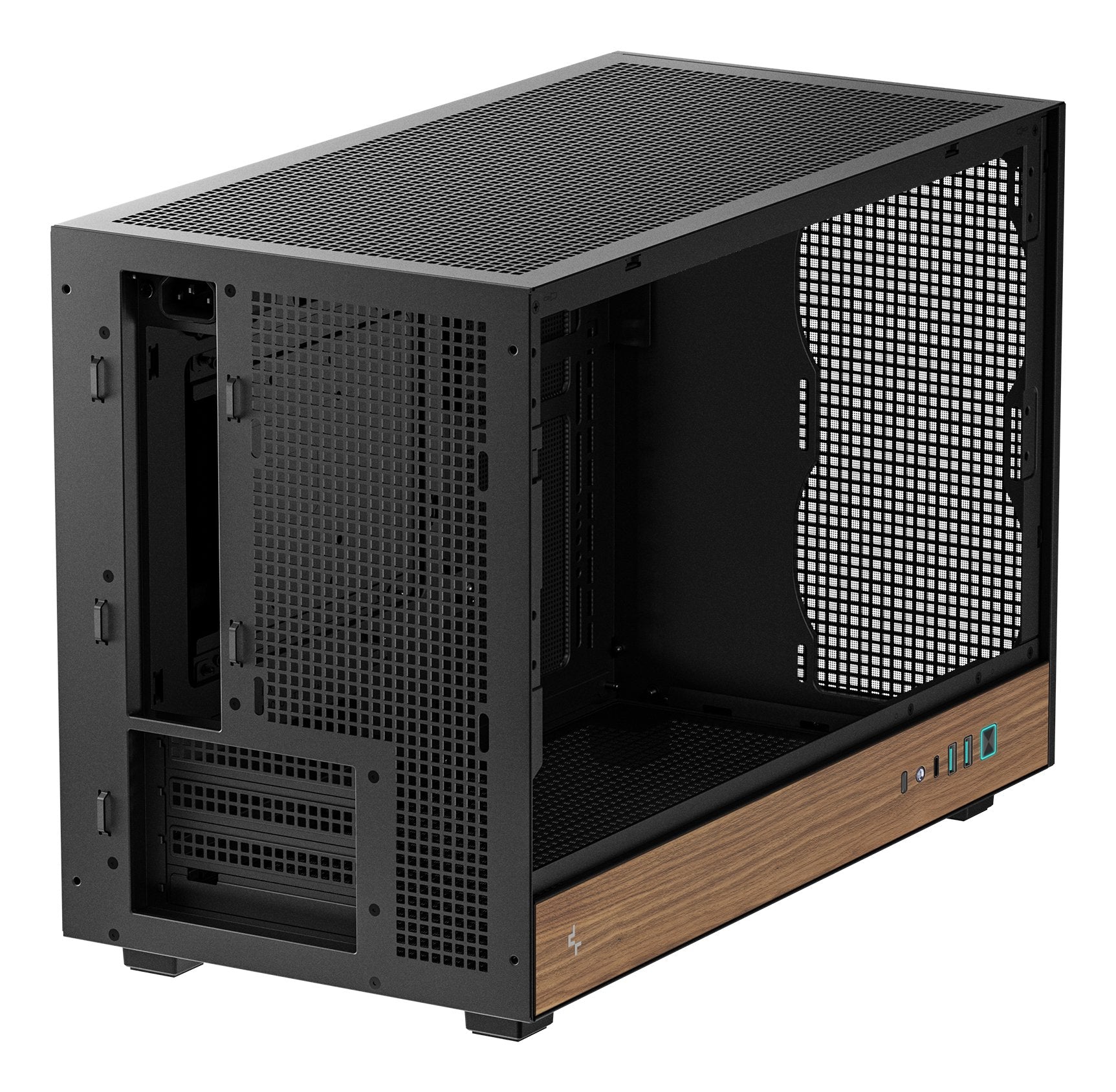 Caja Pc Deepcool Ch260 Wood (Negro/Holz, Tempered Glass) R-Ch260-Bknwm0-G-1
