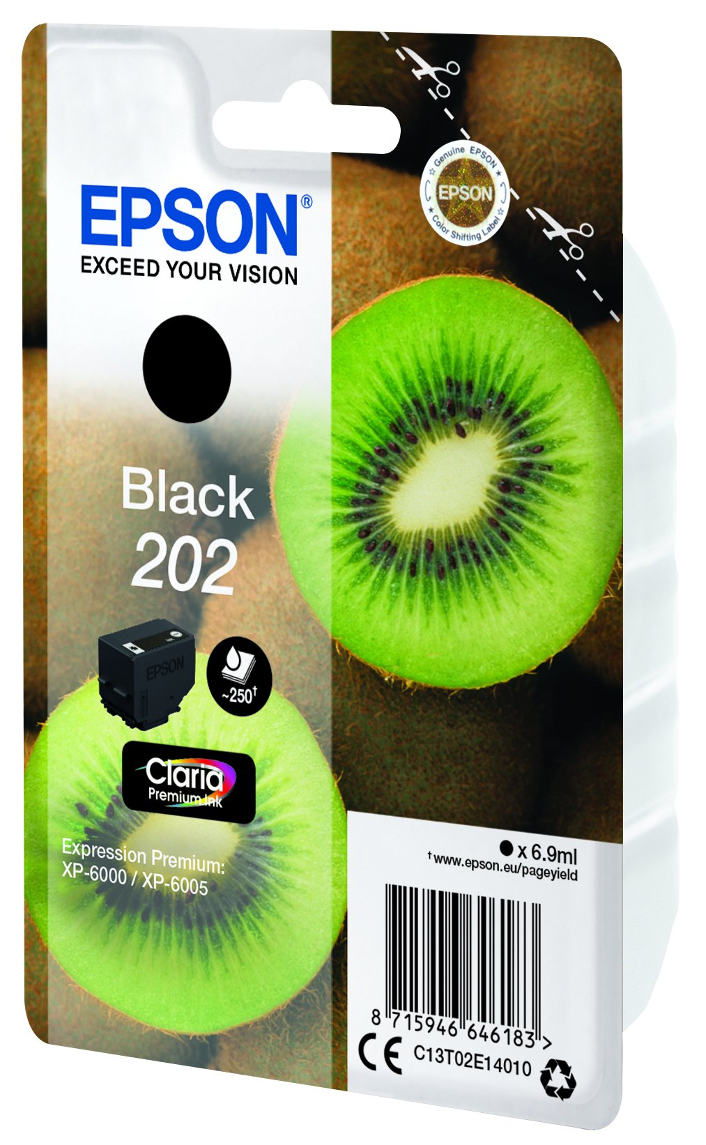 EAN 8715946646183 - Epson Kiwi 202 cartucho de tinta 1 pieza(s) Original Rendimiento estándar Negro imagen 3