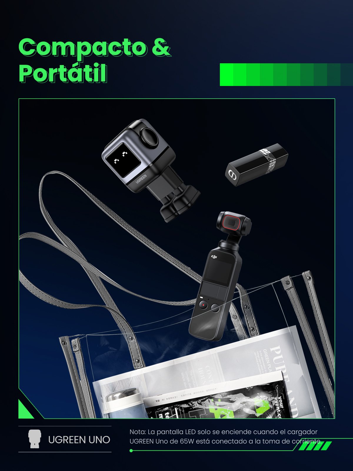 EAN 6941876236688 - Ugreen Nexode RG 65W 3-Port GaN Ordenador portátil, Teléfono móvil, Portátil, Batería portátil, Teléfono imagen 12