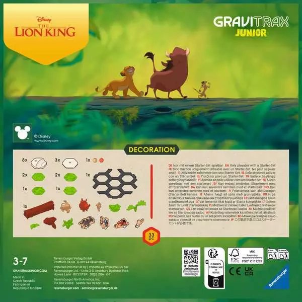 Ravensburger Gravitrax Junior Extension Lion King, Tren 23862