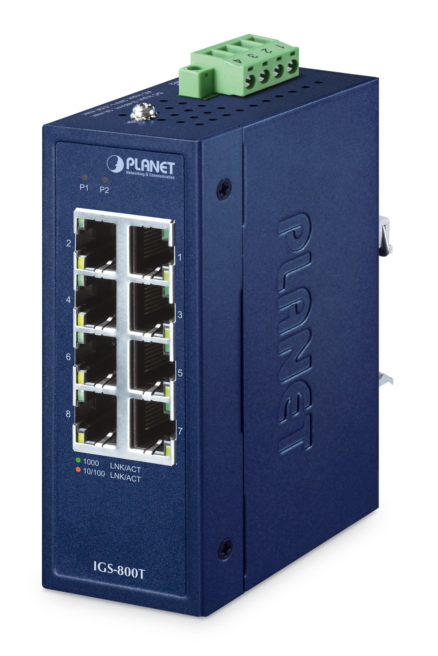 EAN 4711605288460 - PLANET IP30 Compact size 8-Port IGS-800T No administrado Gigabit Ethernet (10/100/1000) Azul imagen 1