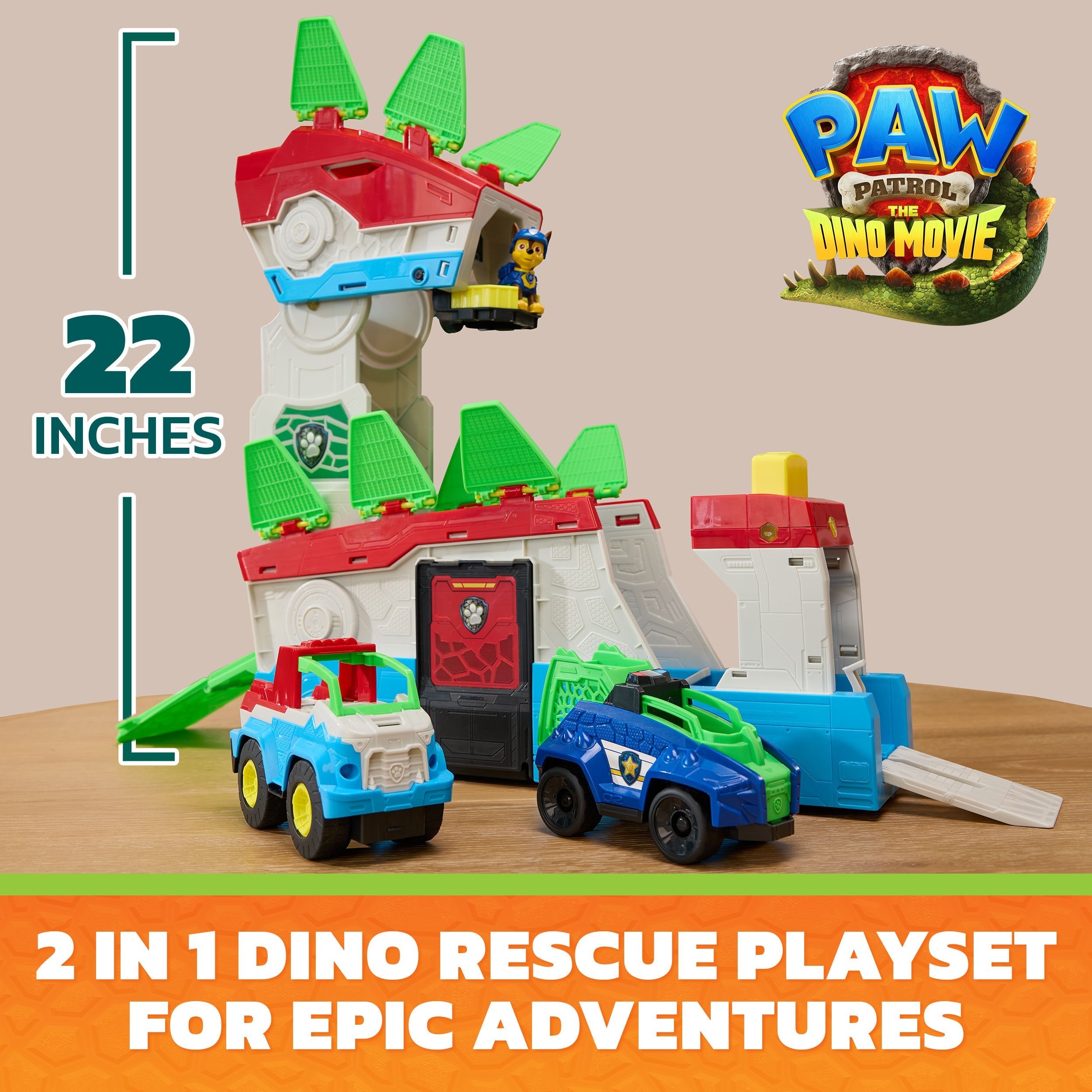 Spinmaster Paw Patrol: Der Dino Film - 2-In-1 Mobiles Dino-Hauptquartier 6076044
