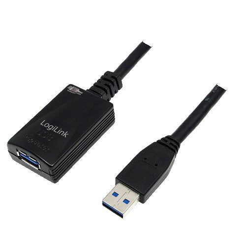 Logilink Cable Usb A -> A St / Bu 5,00m Alargo Activo. Negro