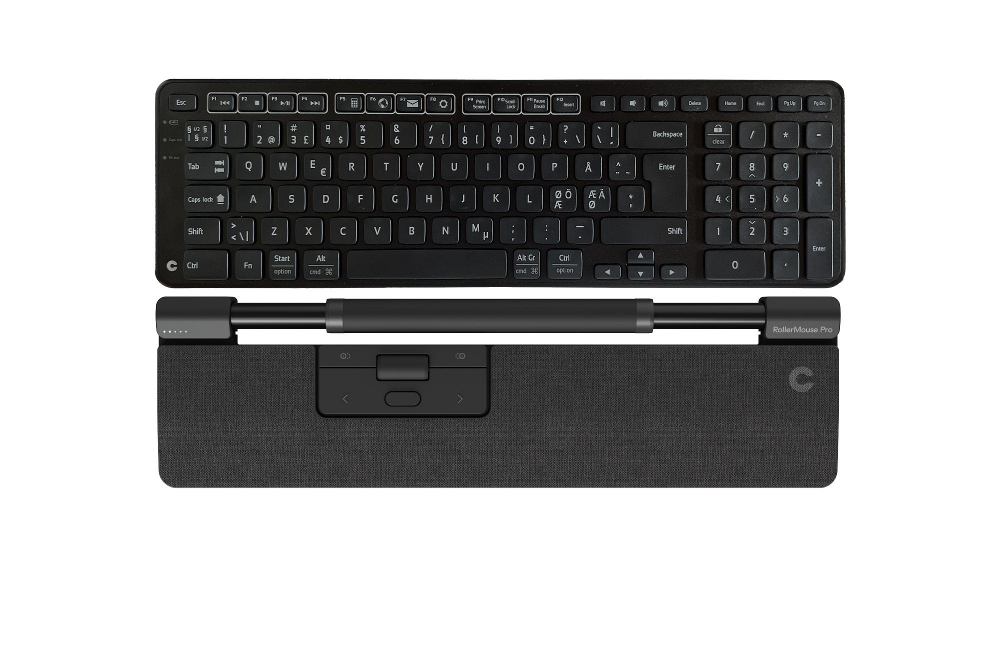 Design Rollermouse Pro Slim Dark Grey + Balance Keyboard
