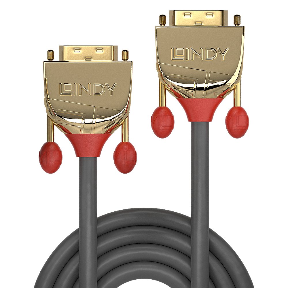 Lindy Dvi-D Single Link Sld Cable Gold Line 15m
