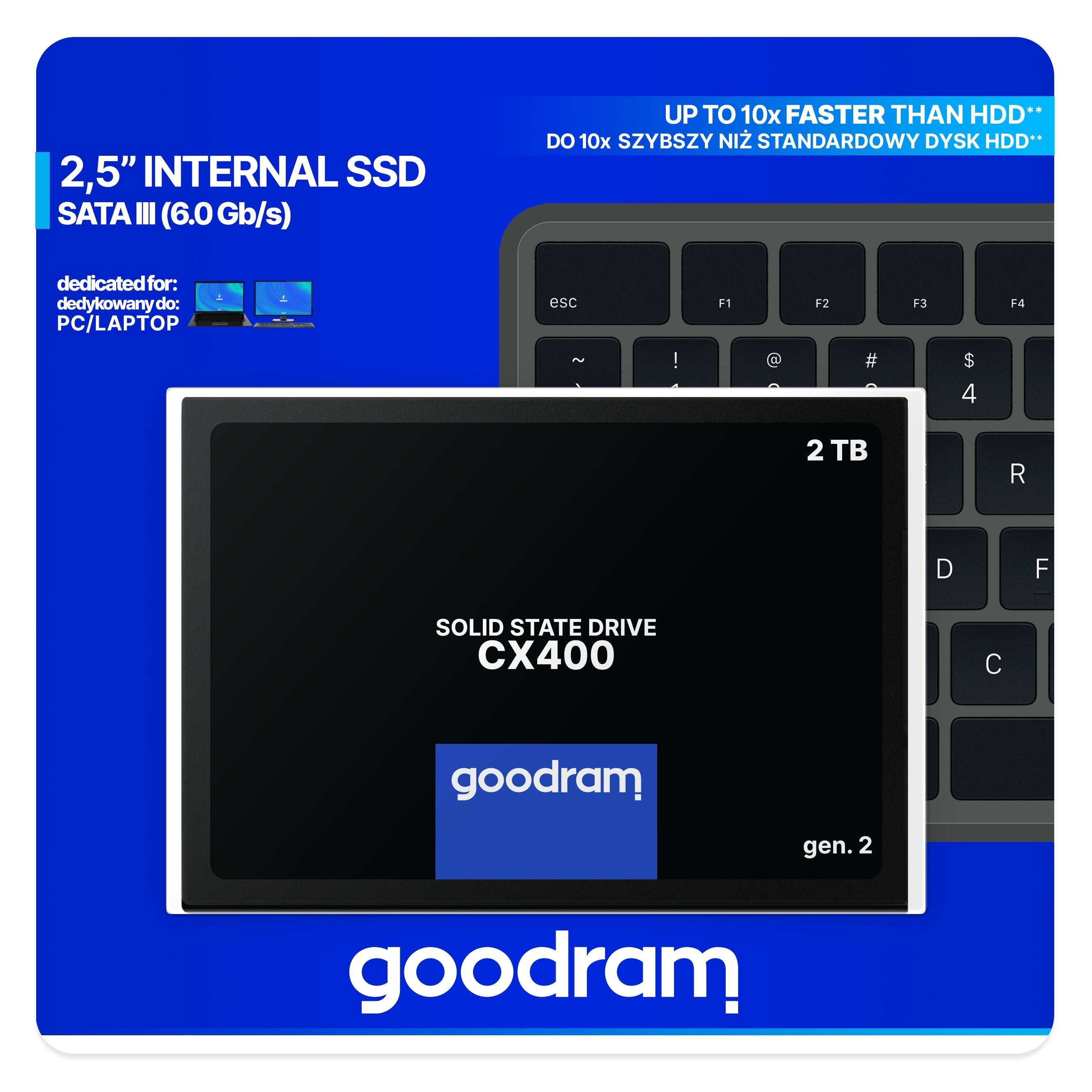 EAN 5908267964880 - Goodram CX400 SSDPR-CX400-02T-G2 2 TB 2.5" Serial ATA III 3D NAND imagen 6