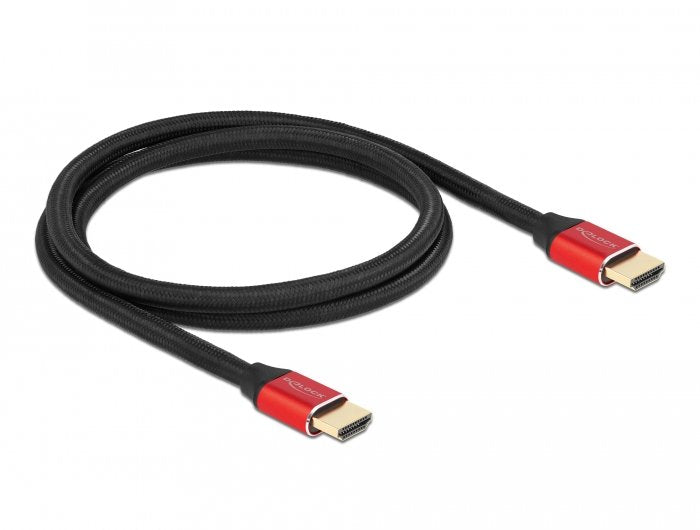 Cable Hdmi Delock Ultra High Speed 48 Gbps 8k 60 Hz Rojo 1 M Zertifiziert