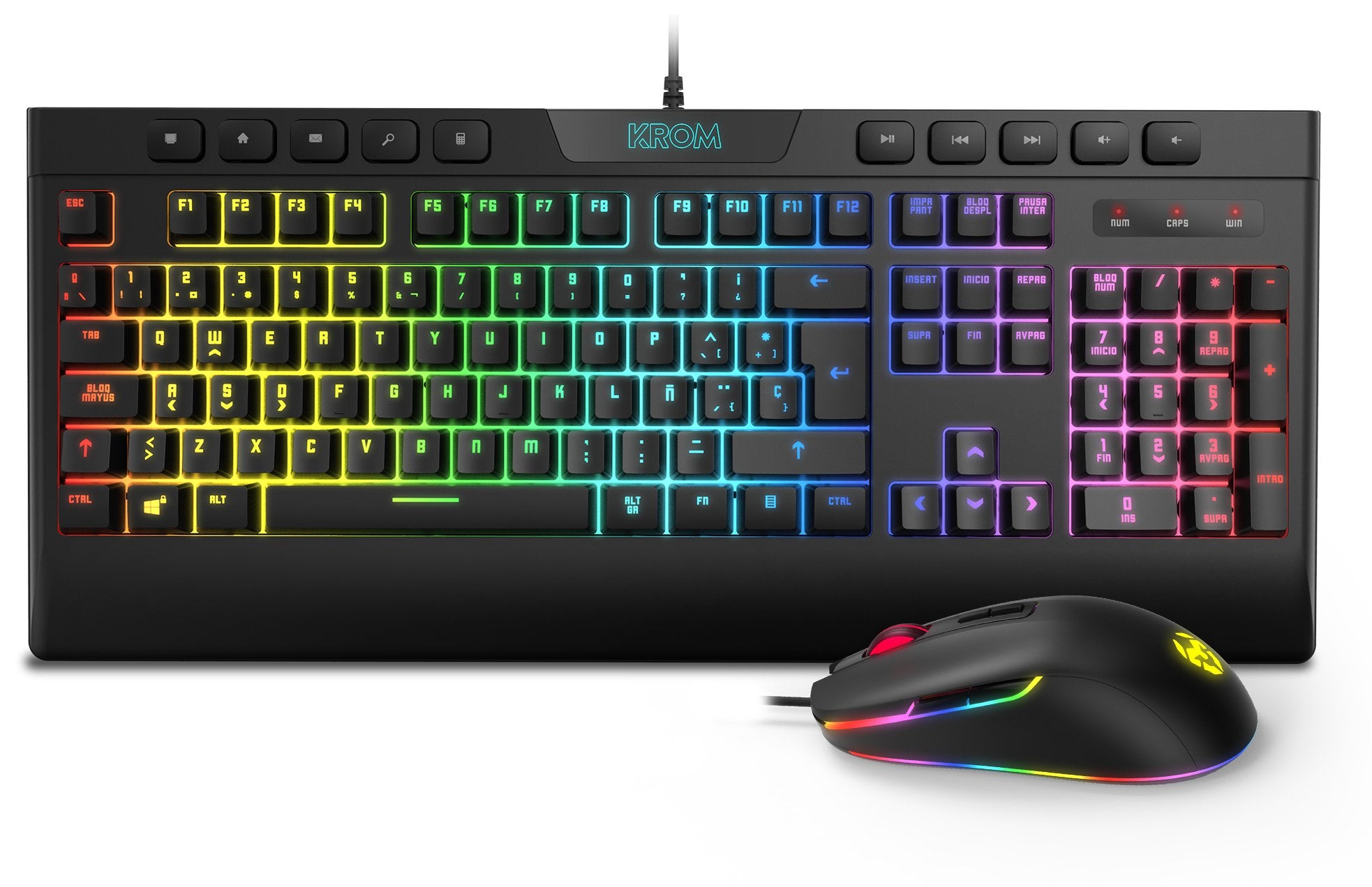 EAN 8436587971075 - Krom Kalyos teclado Ratón incluido Juego USB Negro imagen 1