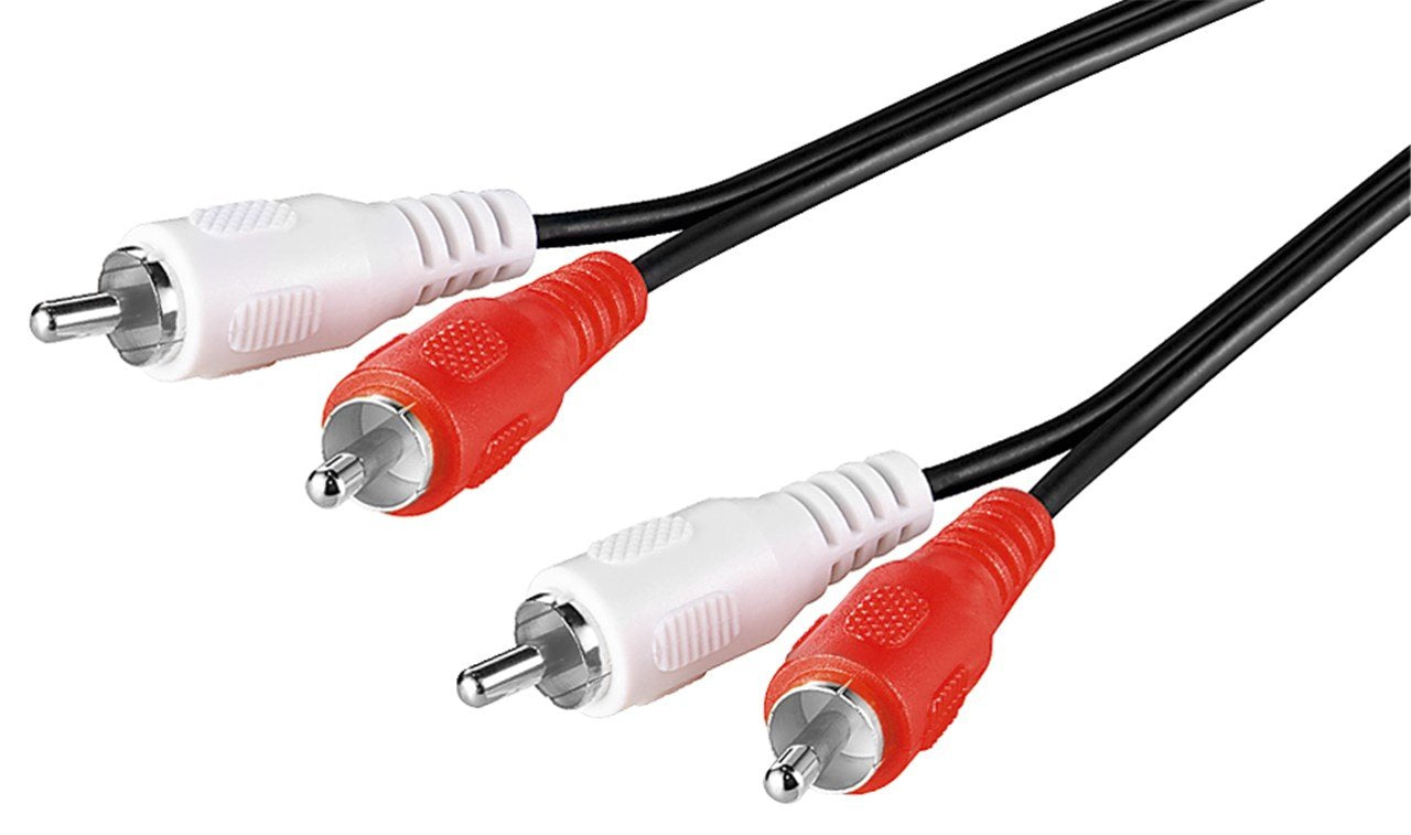 Goobay 50407 Cable De Audio 2,5 M 2 X Rca Negro, Rojo, Blanco