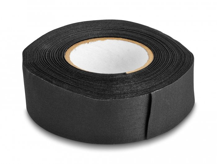 Delock Cinta De Tela 25 M X 25 Mm Autoadhesiva Desgarrable Negra