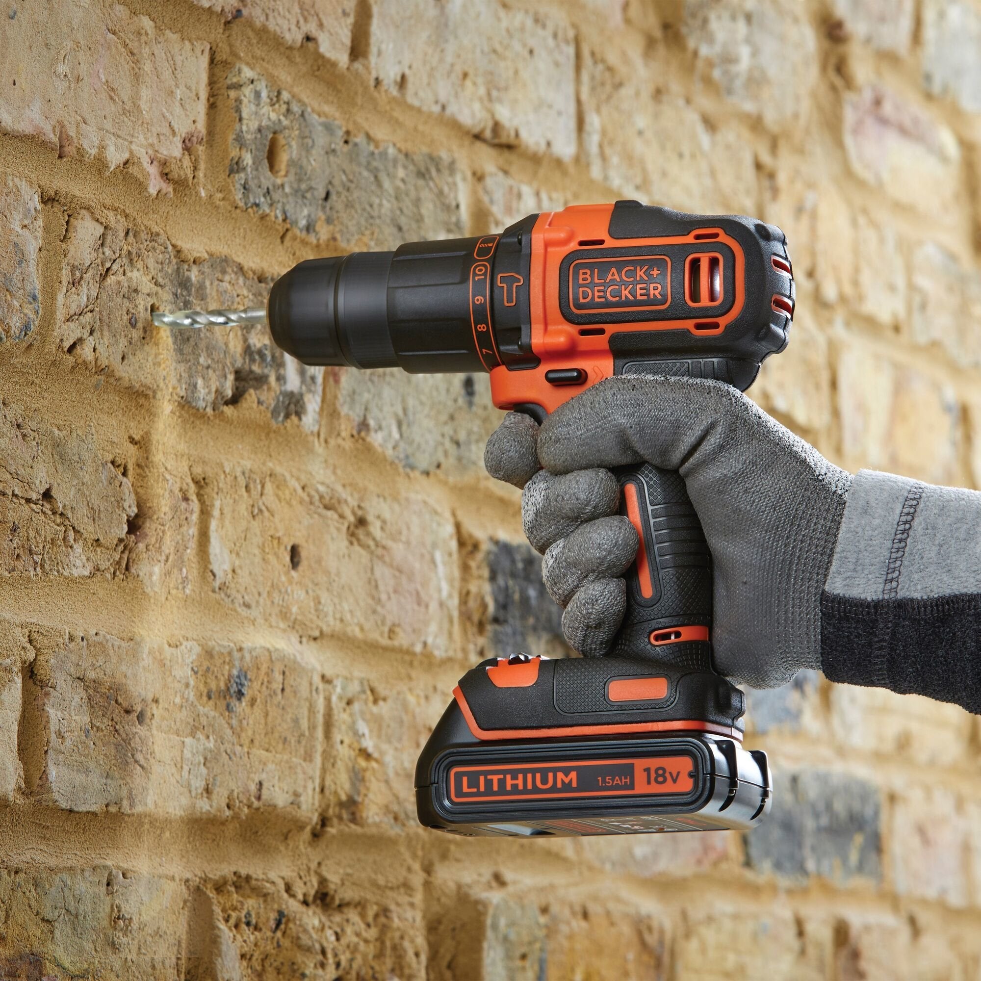 EAN 5035048641132 - Black & Decker BDCHD18K-QW taladro 1400 RPM Sin llave Negro, Naranja imagen 6