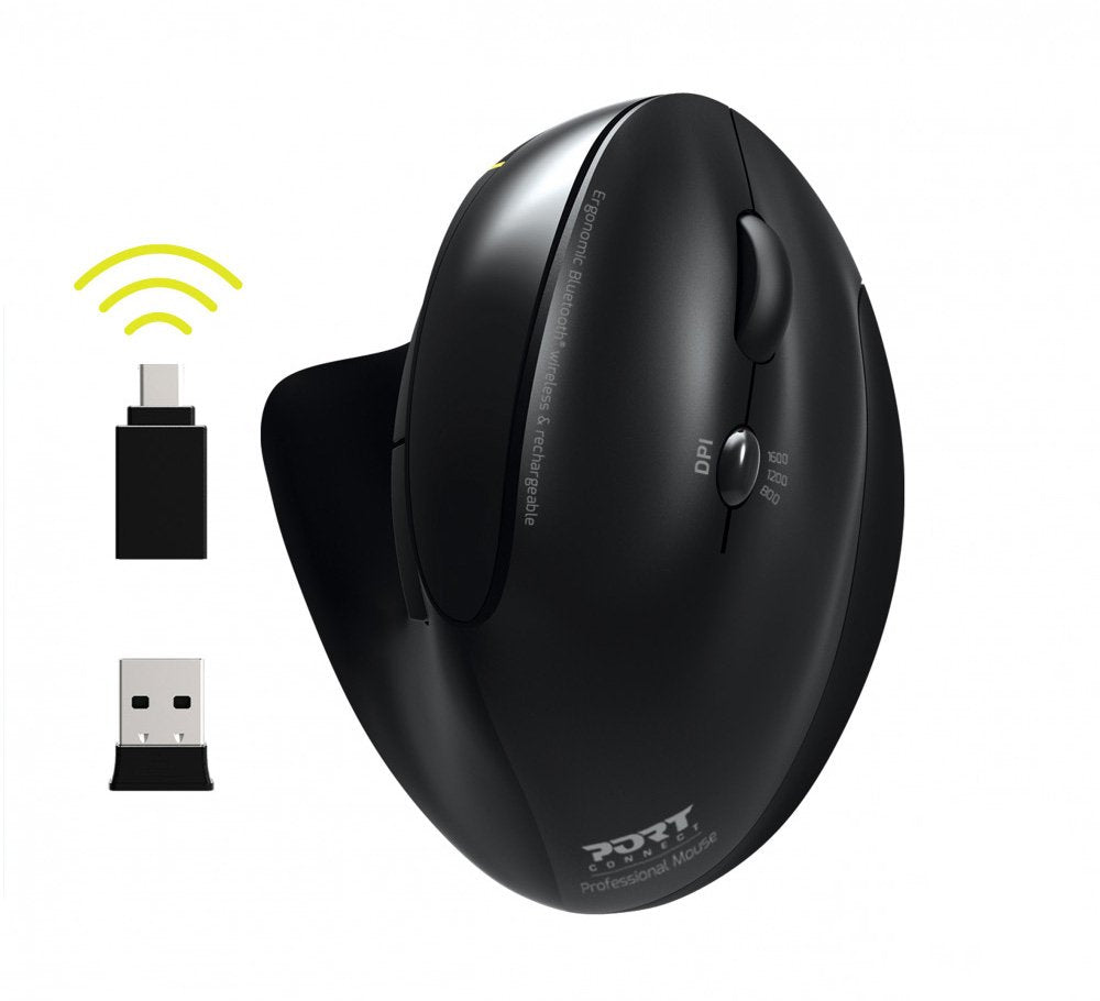Port Designs 900706-Bt Ratón Mano Derecha Rf Wireless + Bluetooth Óptico 1600 Dpi