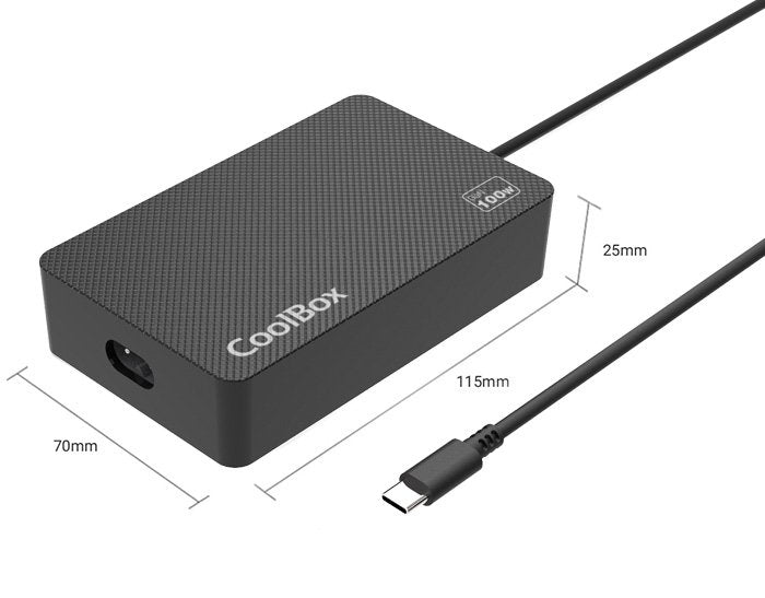 Coolbox Cargador Portatil Gan Usb-C 100w Universal