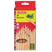 Lápices De Colores Herlitz Madera Natural Fsc Colgante Caja De 24