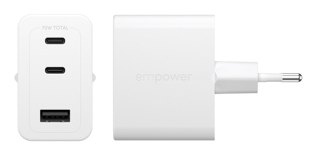 EAN 5715685027598 - PanzerGlass empower™ by ® Turbo 70W Multiple Charger incl. 2 x USB-C + USB-A | EU Plug | Silver White Sma imagen 5