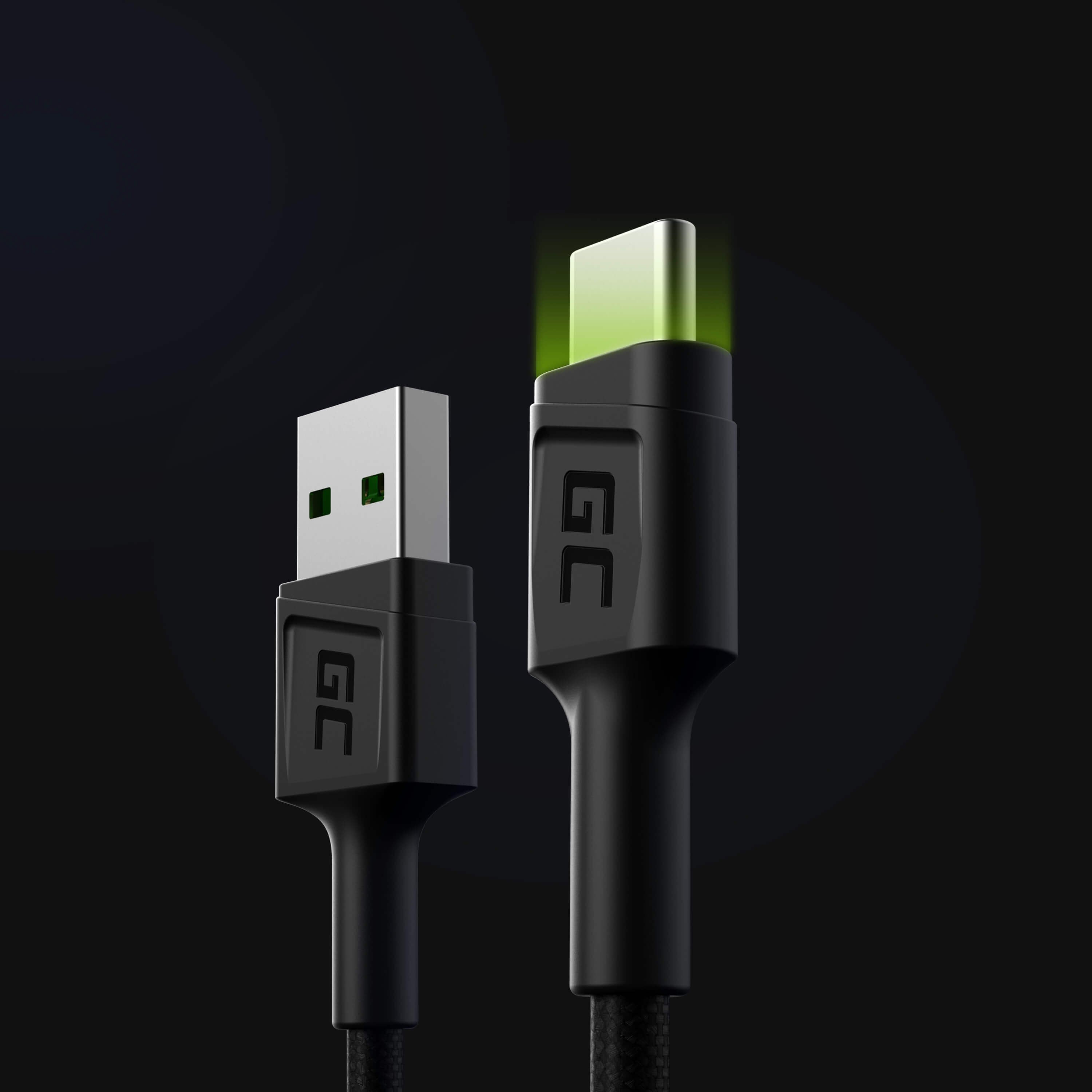 Cable Datos Usb 2.0 A Type-C 1.2m Greencell Qc 3.0 Kabgc06