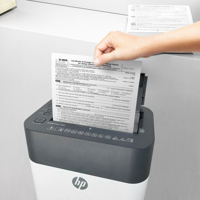 EAN 4030152028184 - HP OneShred Auto 100CC triturador de papel Corte cruzado 68 dB 22 cm Blanco imagen 9