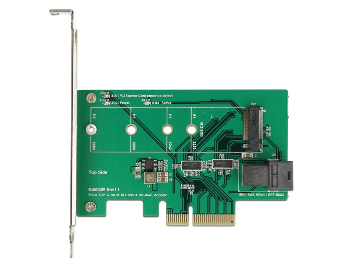 Pci Express X4 Karte > 1 X Intern Nvme M.2 Pcie 1 X Intern Sff-8643 Nvme Low Profile Form Faktor