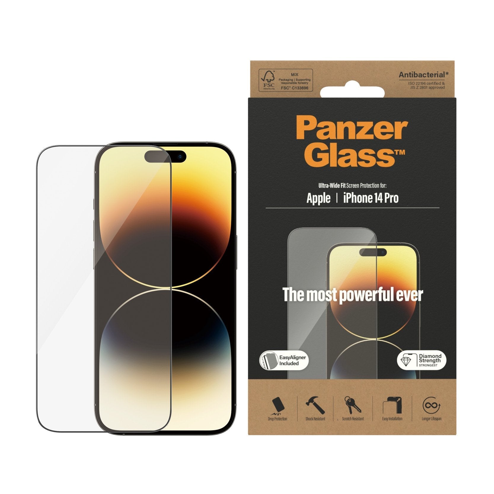 EAN 5711724027840 - PanzerGlass ® Screen Protector iPhone 14 Pro | Ultra-Wide Fit w. EasyAligner Protector de pantalla Apple imagen 2
