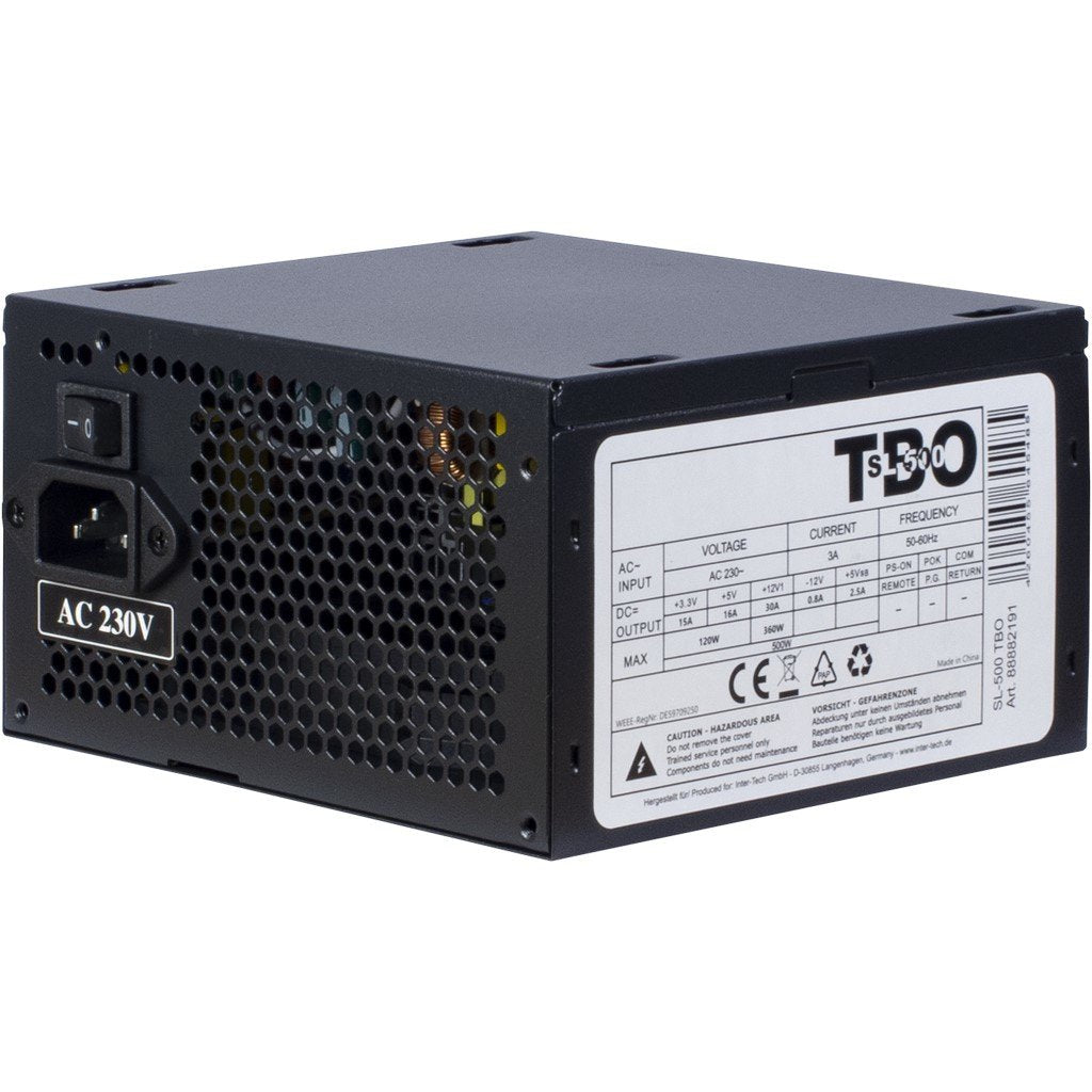 EAN 4260455645485 - Inter-Tech SL-500 TBO unidad de fuente de alimentación 500 W 20+4 pin ATX ATX Negro imagen 2