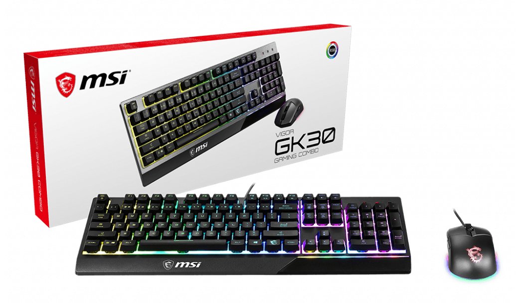Msi Vigor Gk30 Combo Rgb Keyboard + Mouse Fr Layout Negro