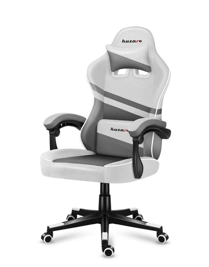 EAN 5903796013191 - Huzaro FORCE 4.4 Silla para videojuegos de PC Asiento (de seguridad) de butaca Gris, Blanco imagen 4
