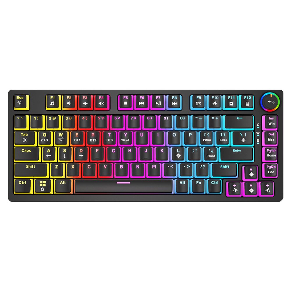 EAN 5901986048558 - Savio SAVGK-PHENIX RED PUDDING teclado Juego USB + RF Wireless + Bluetooth QWERTY Inglés de EE. UU. Negro imagen 1