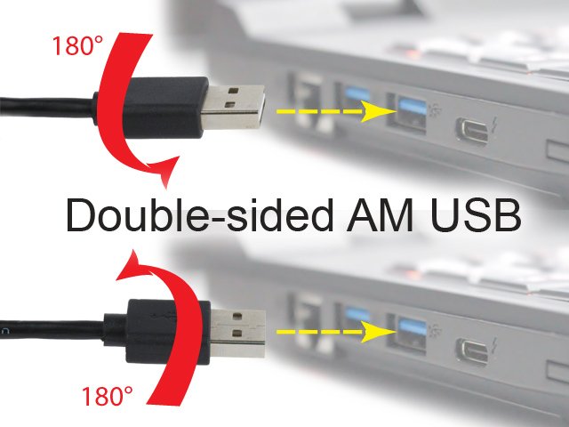 Gembird Cable Usb 2.0 Doble Cara A Micro Usb 1m Negroâ Cc-Musb2d-1m