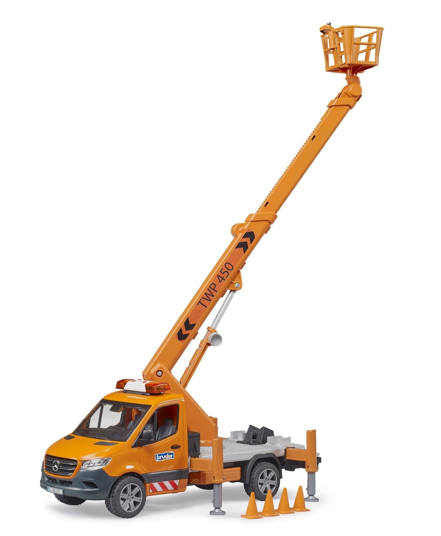 Bruder Mercedes Benz Sprinter Plataforma De Trabajo, Modelo De Vehículo (Incl. Módulo De Luz + Sonido)