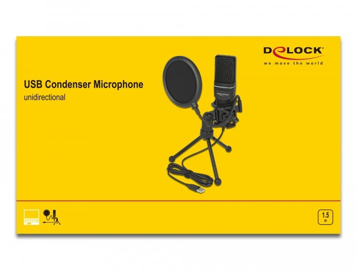 Delock Micrófono Usb - Para Podcasting, Juegos Y Cantar