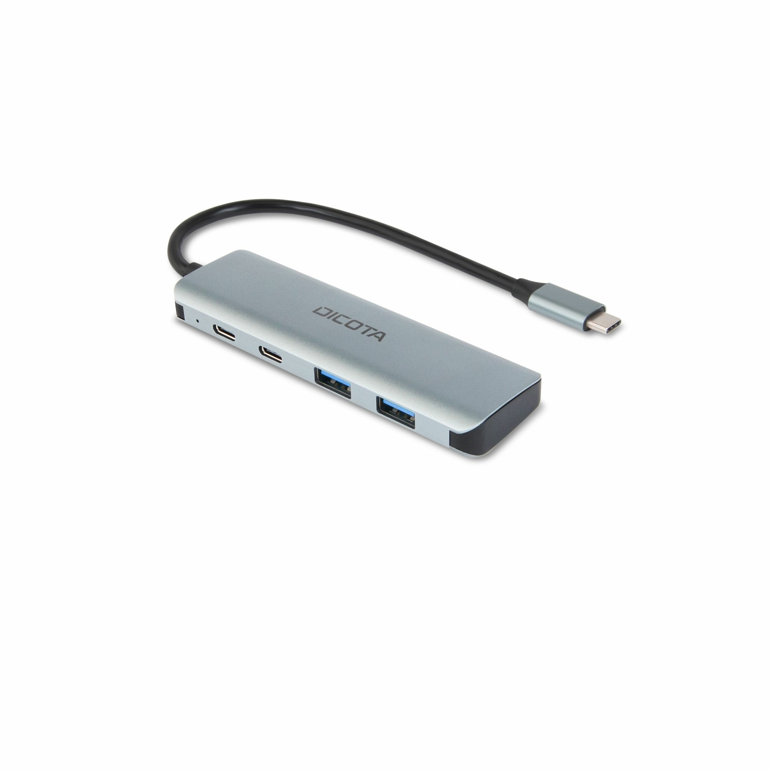 Dicota Usb-C 4-In-1 Highspeed Hub 10 Gbps Silver
