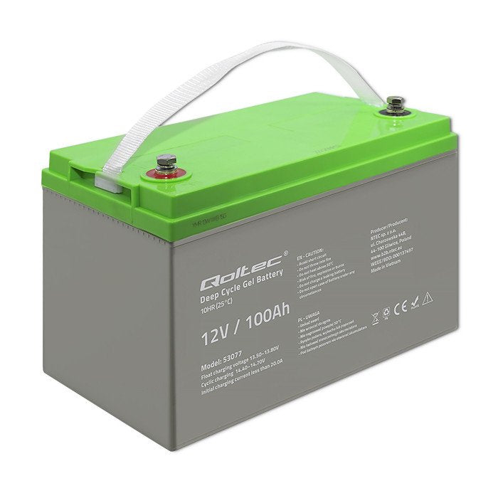 Qoltec Akumulator Zelowy Deep Cycle 12v 100ah