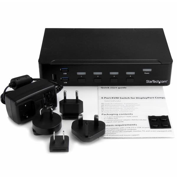 Startech Switch Kvm 4x Displayport 4k Usb 3.0