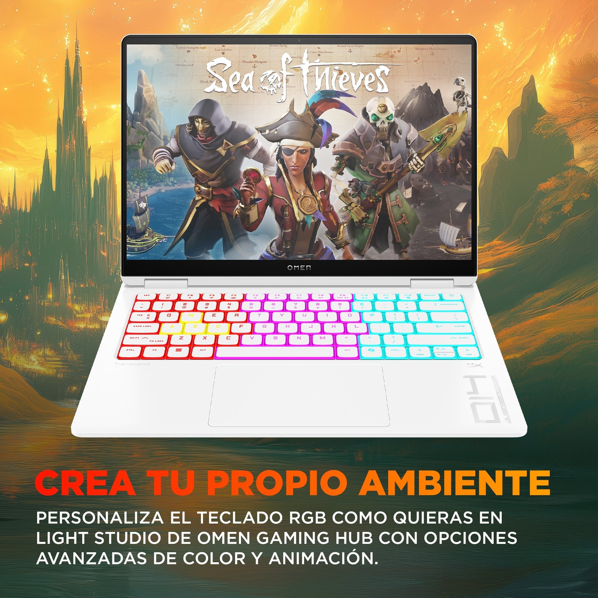 Portátil Gaming Hp Omen Transcend 14 Fb1005ns 14" 3k Intel Core Ultra 9 285h 64gb Ram 1tb Ssd Geforce Rtx 5070 Sin Sistema Operativo