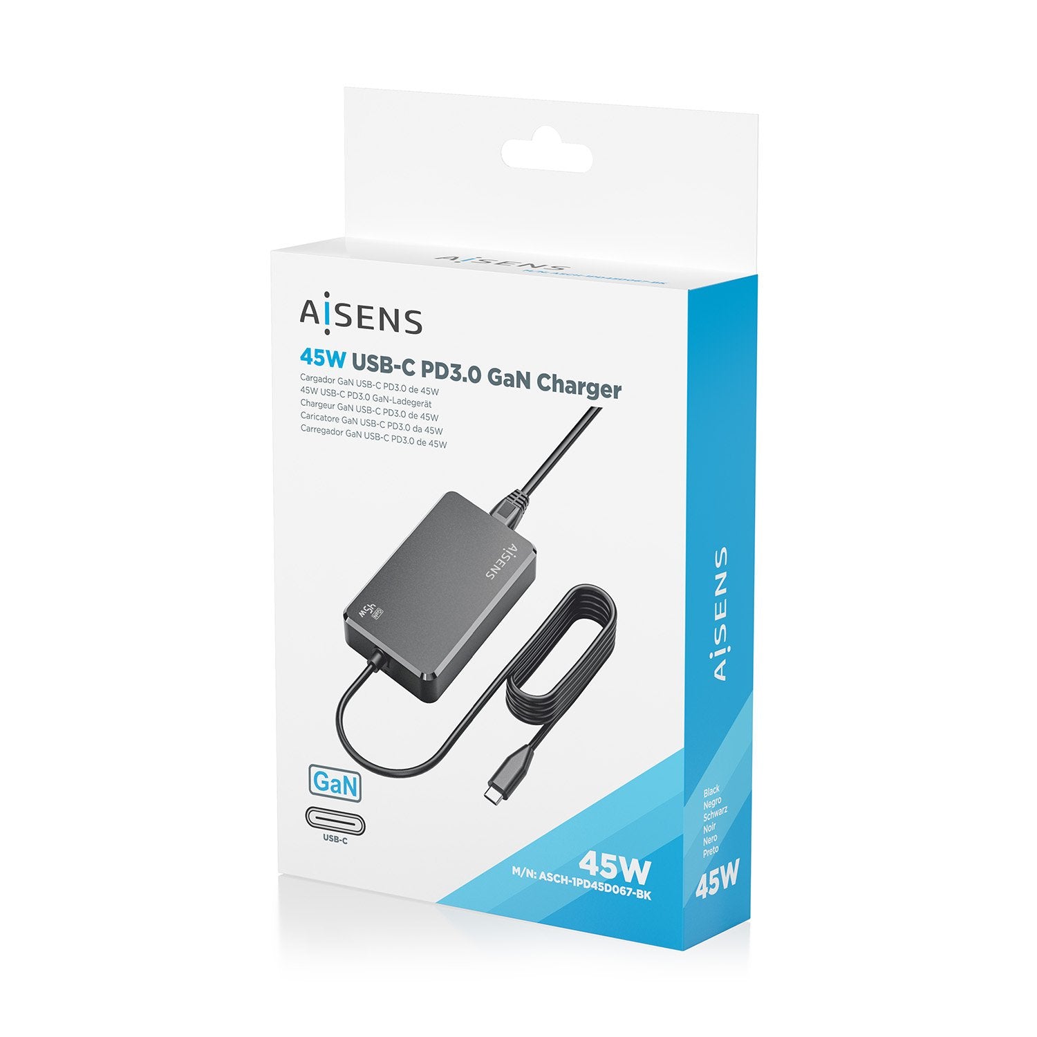 EAN 8435739903841 - AISENS ASCH-1PD45D067-BK adaptador e inversor de corriente Interior imagen 7