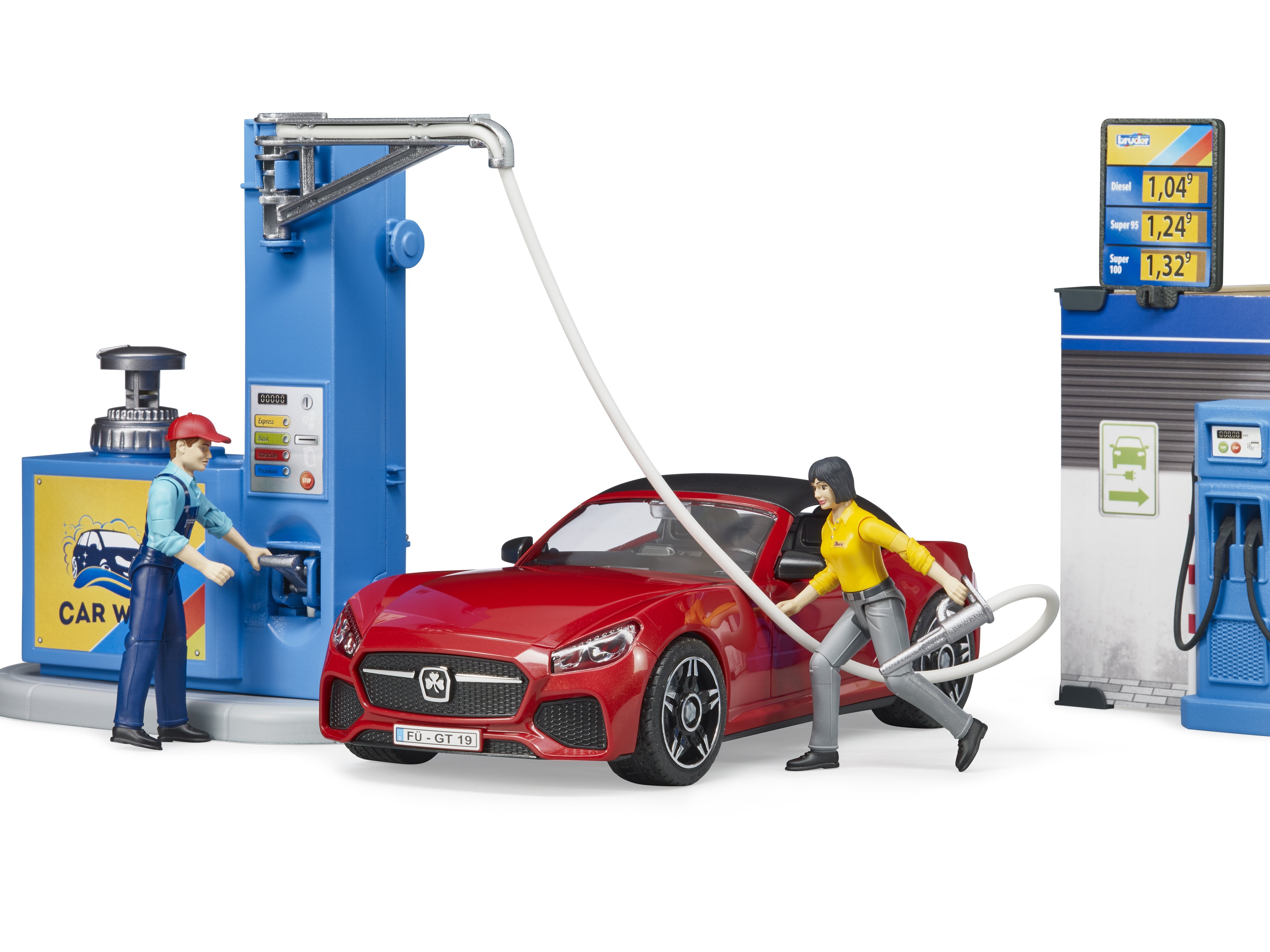 EAN 4001702621117 - BRUDER bworld Tankstelle mit Waschplatz| 62111 imagen 6