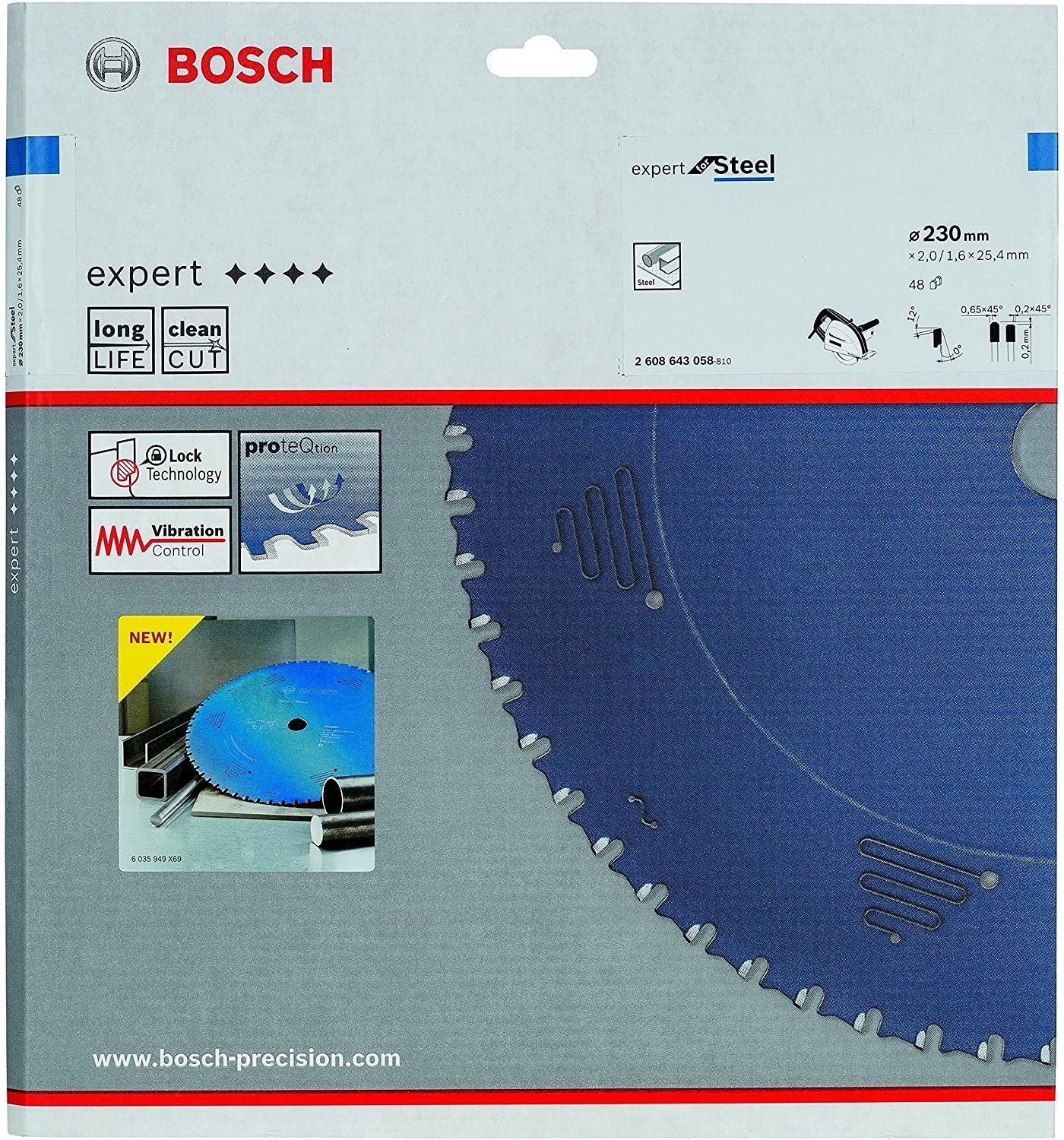 EAN 3165140737715 - Bosch 2608643058 hoja de sierra circular 23 cm 1 pieza(s) imagen 2