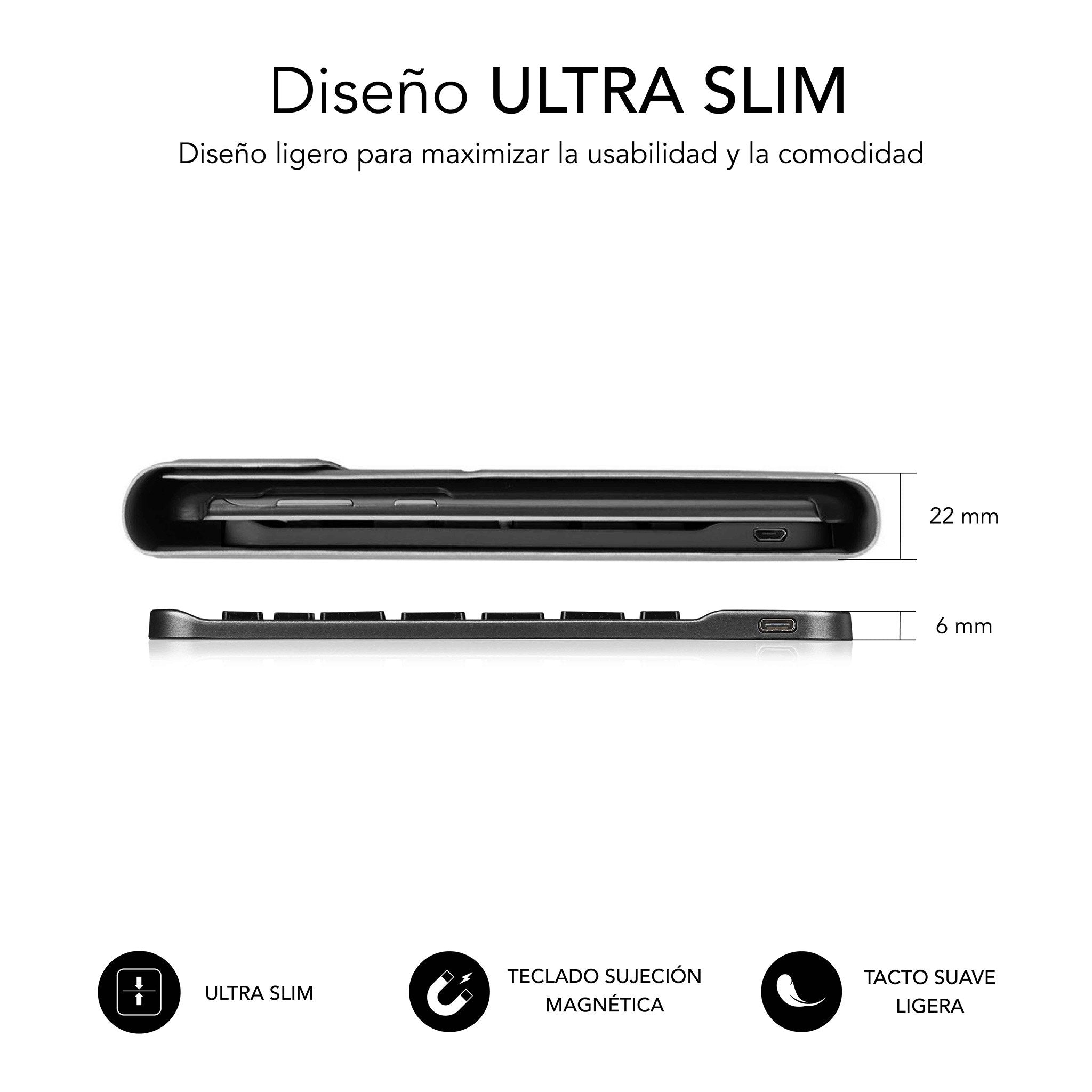 EAN 8436586743727 - SUBBLIM SUBKT3-BTL330 teclado para móvil QWERTY Español Bluetooth Negro imagen 4