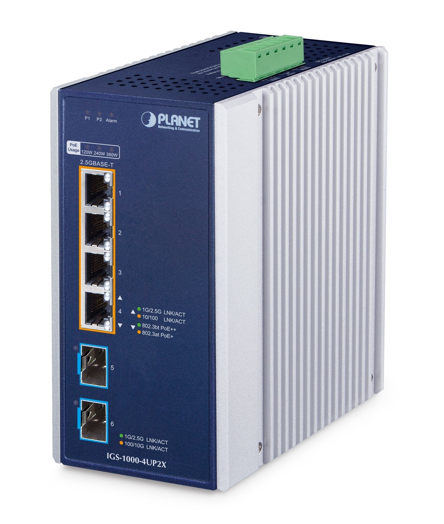 Planet Indumrial 4-Port Poe++ Switch Igs-1000-4up2x